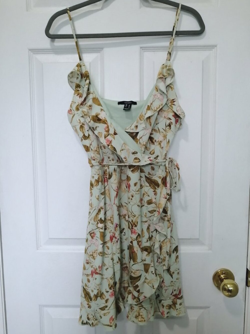 Frilly Faux Wrap Dress